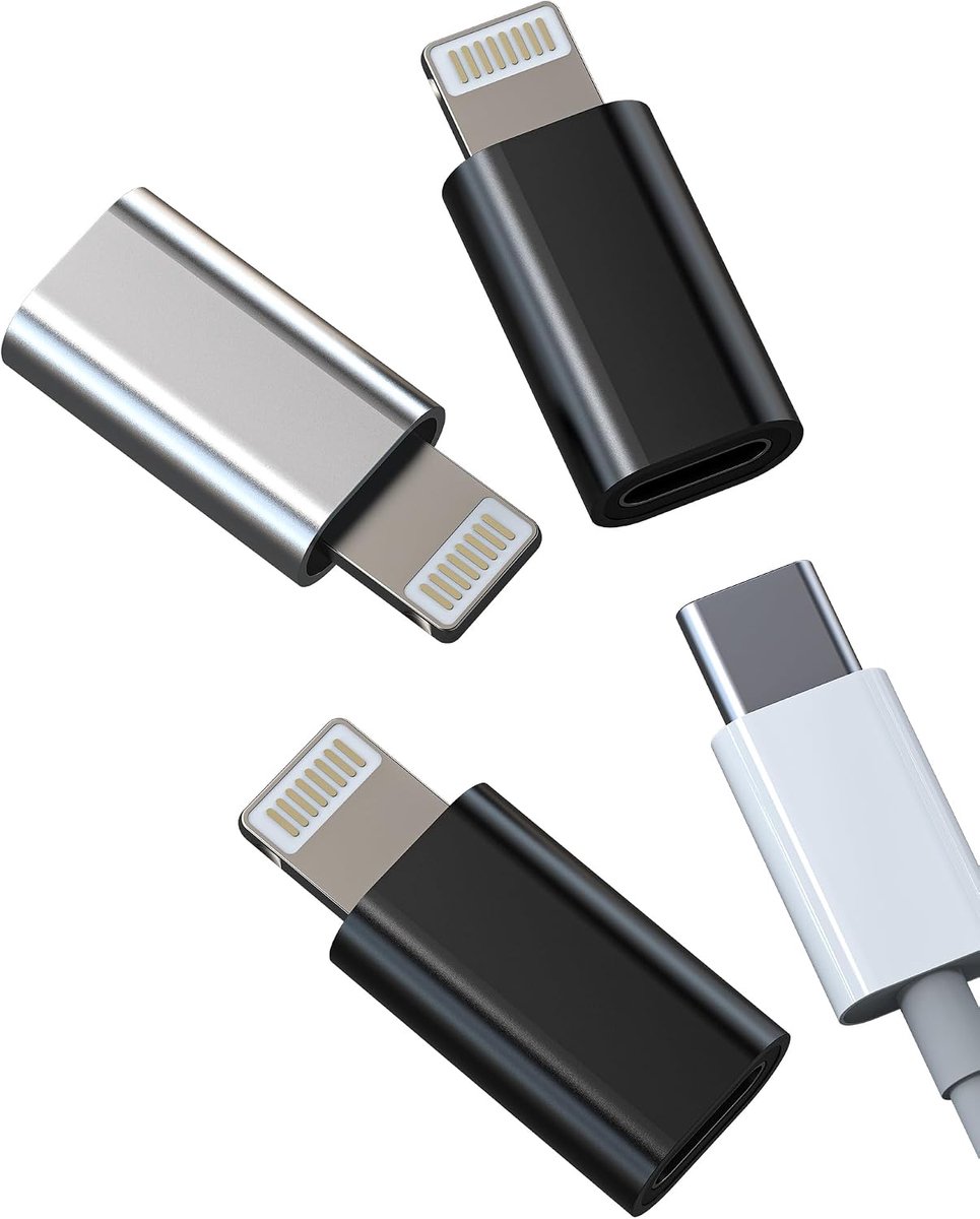 USB-C-aansluiting naar Lightning-stekker adapter (3 stuks) voor iPhone 14 13 oplaadkabel type C-aansluiting voor iPad - ShopVlot