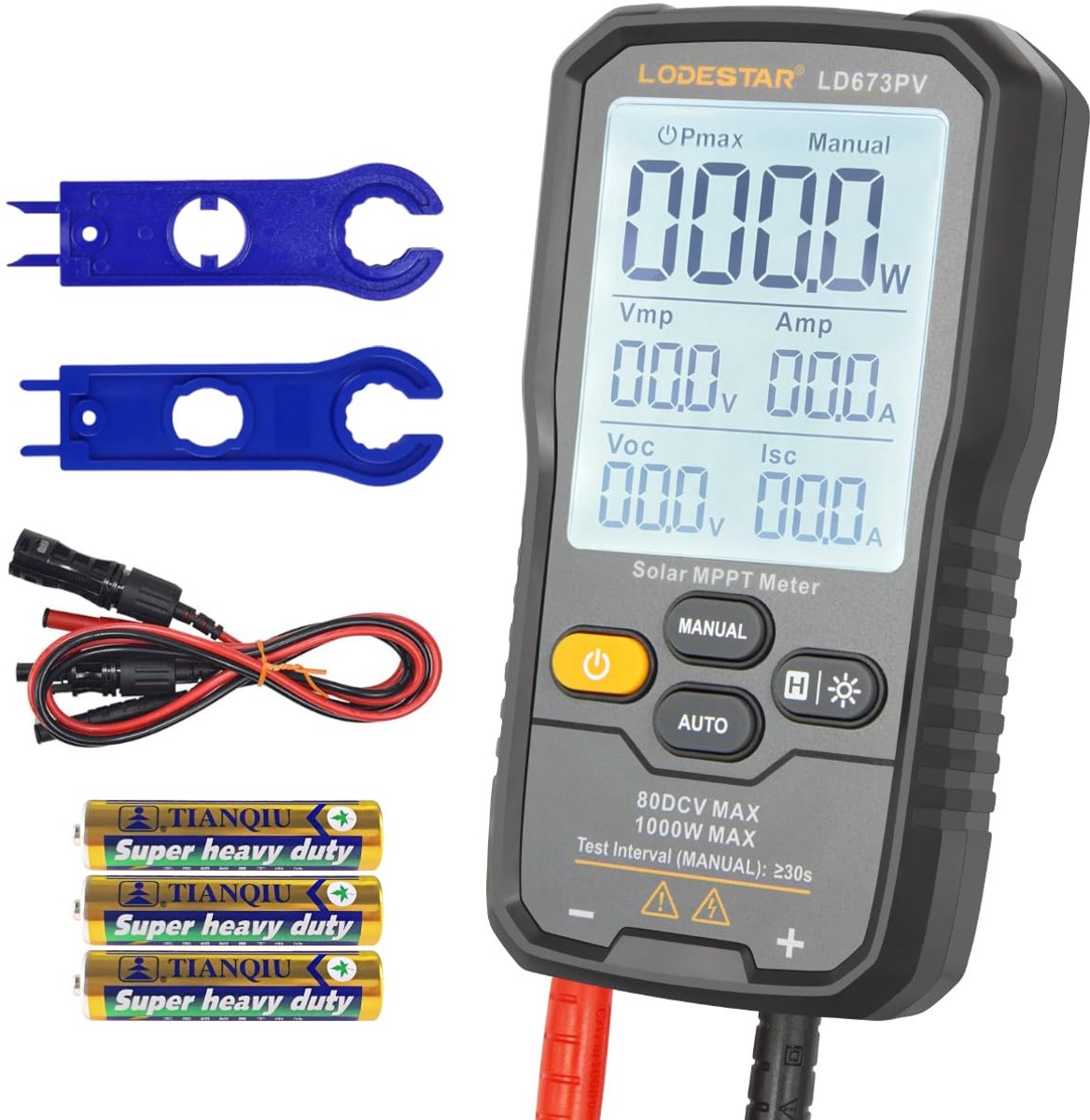 GALOOK MPPT-meter op zonne-energie voor fotovoltaïsche modules, 1000 W, 80 V DC Max, 35 A zonnepaneel, fotovoltaïsche - ShopVlot
