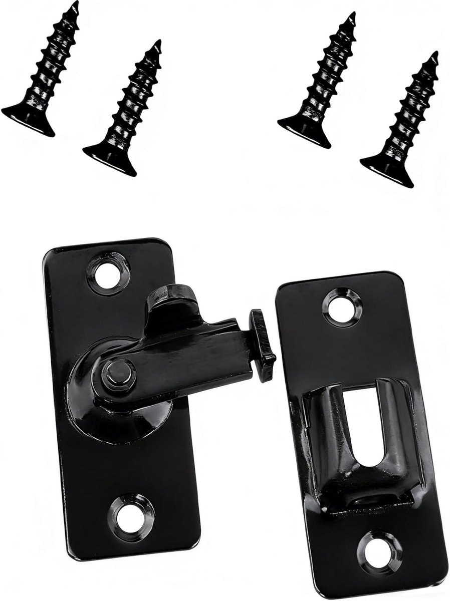 90 Degree Rectangular Door Locking Inside Stainless Steel Sliding Door Lock Hasp Latch Armoured Latch Home Door Bend - ShopVlot