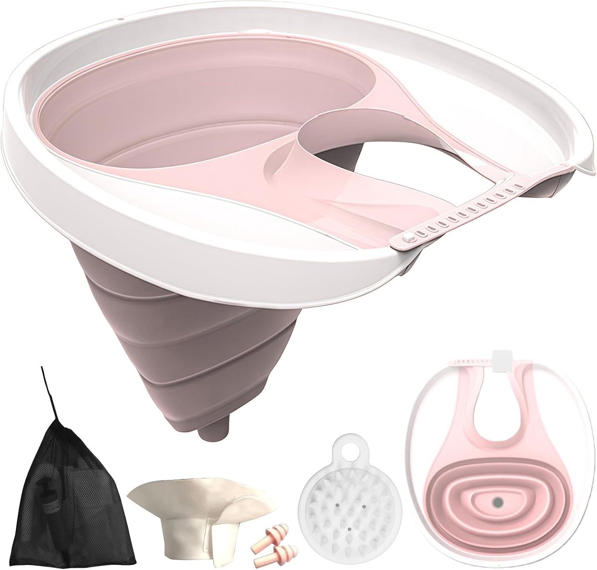 Hair Wash Basin for Bed Arms, Foldable Hair Washbasin, Portable Head Wash for Bed Armors, Washing in Bed for Pregnant - ShopVlot