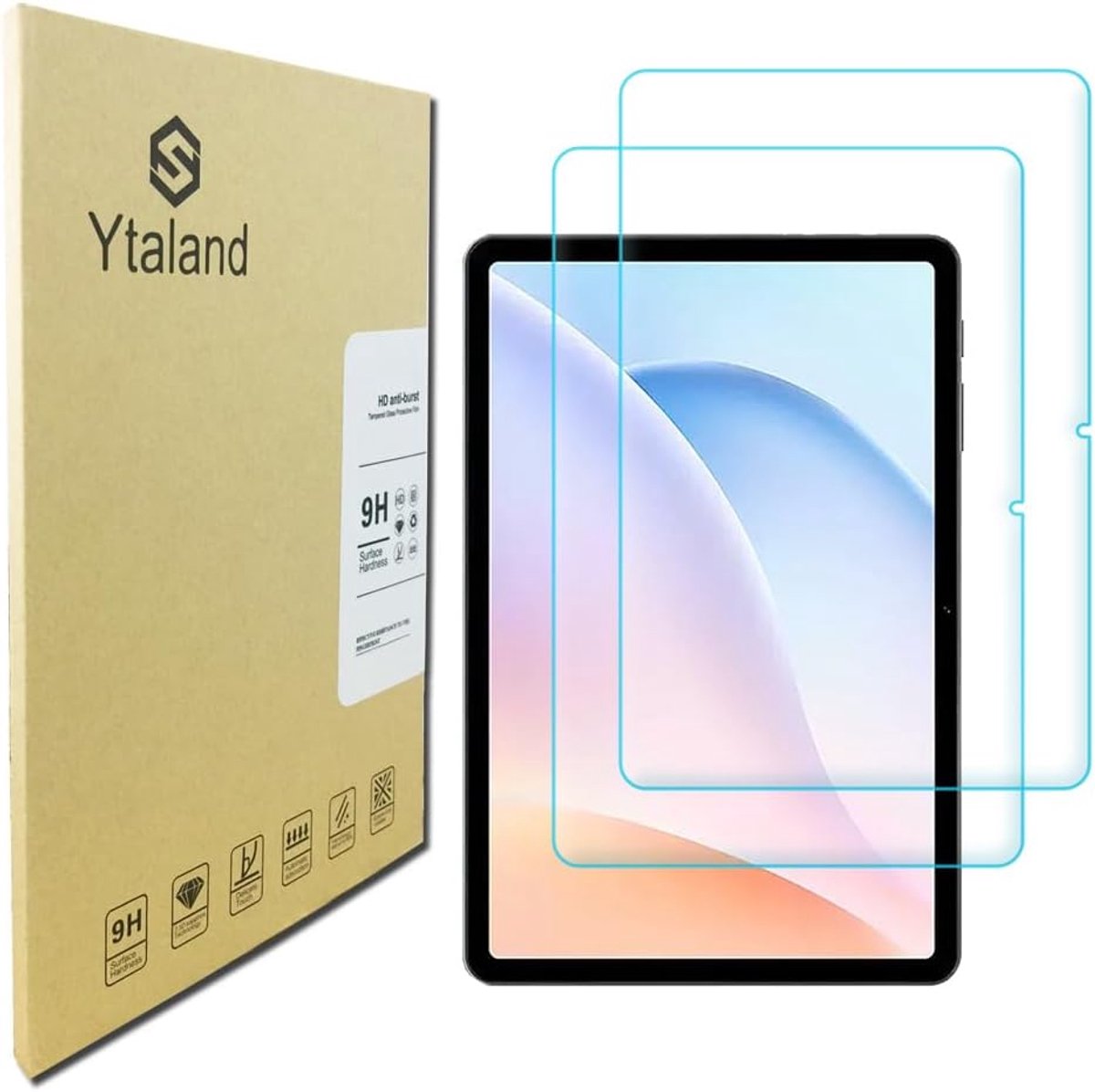 Ytaland Beschermfolie voor Doogee Tab A9 Pro+/Tab A9+ 11 inch tablet, 2 stuks 9H hardheid, displaybescherming - ShopVlot
