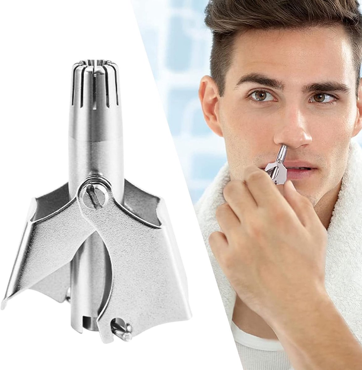 Neushaartrimmer RVS - Handmatige Haarverwijdering - Wasbaar - Veilig en effectief - ShopVlot