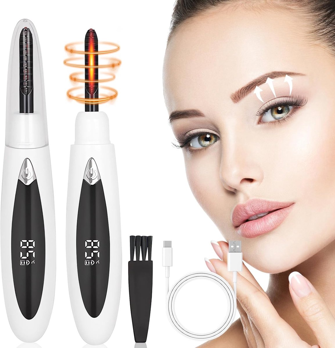 Elektrische Wimperkruller met 3 Temperatuurstanden - Oplaadbaar - Professioneel voor Alle Wimpers - Snelle Verwarming - ShopVlot