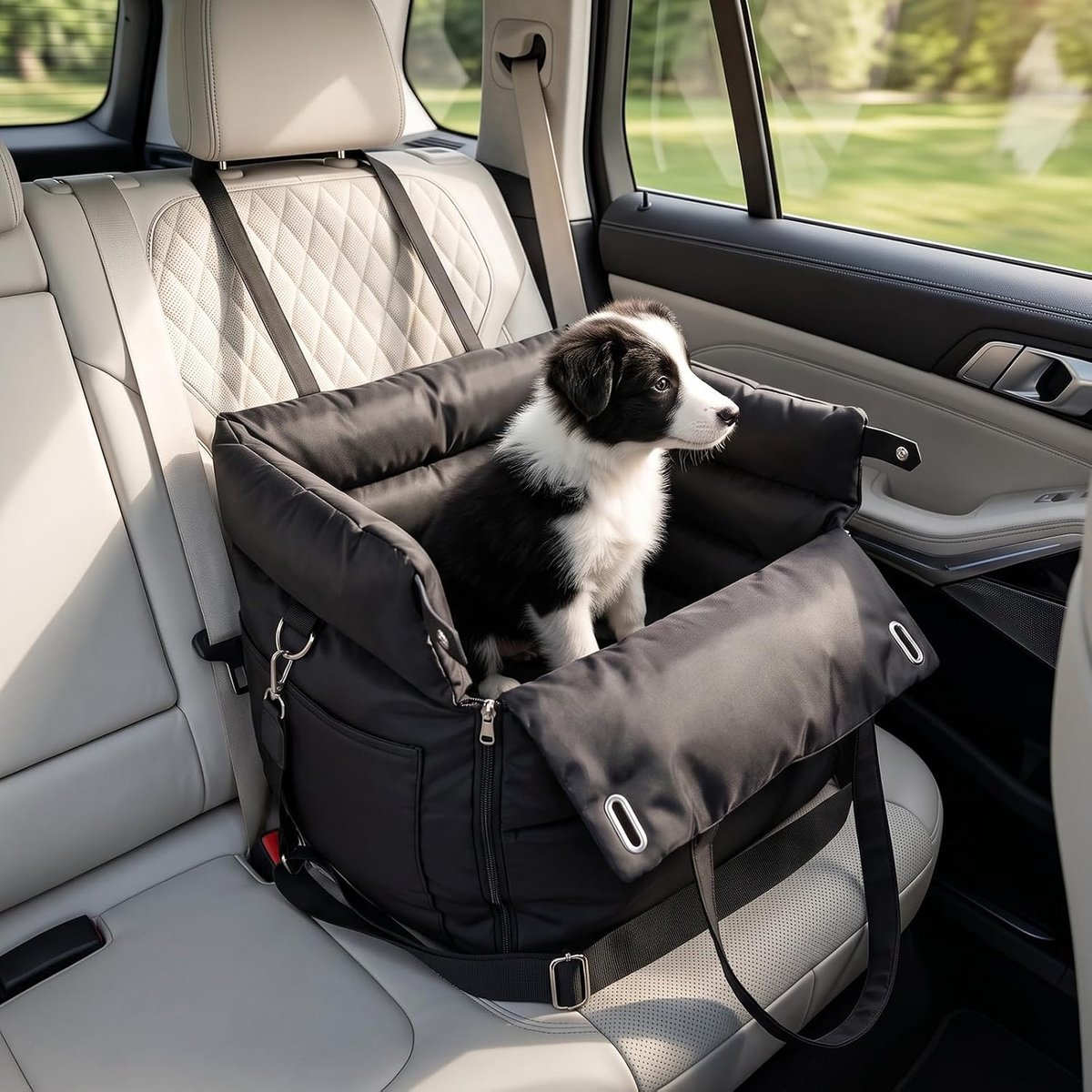 Hondenstoel auto tot 13,6 kg - antislip onderkant - zachte bekleding - ideale reisoplossing voor kleine honden - ShopVlot