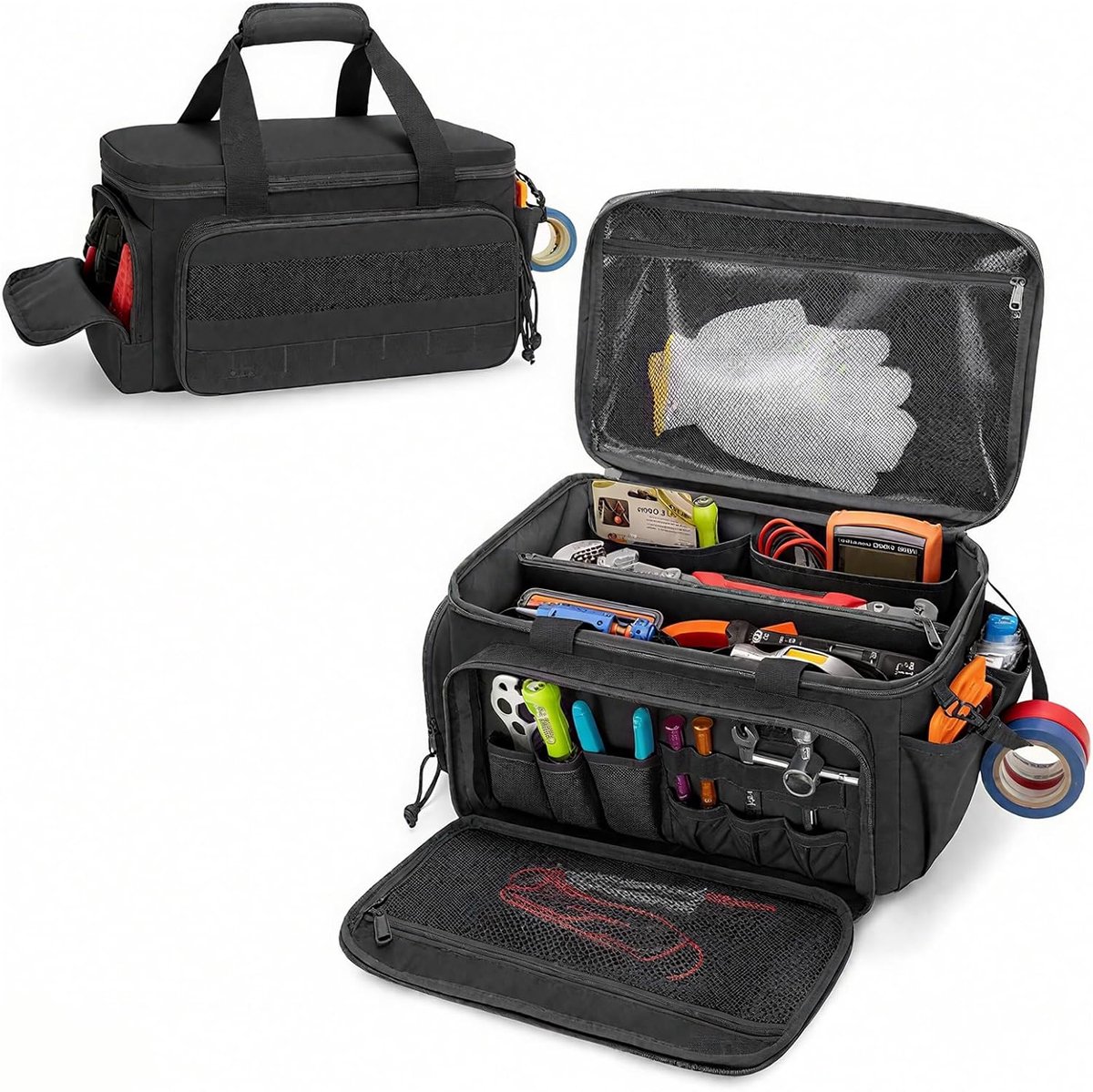 Tool Bag 36,5 x 21,5 x 20,5 cm - ripstop nylon - waterdicht - ideaal voor elektriciens - ShopVlot