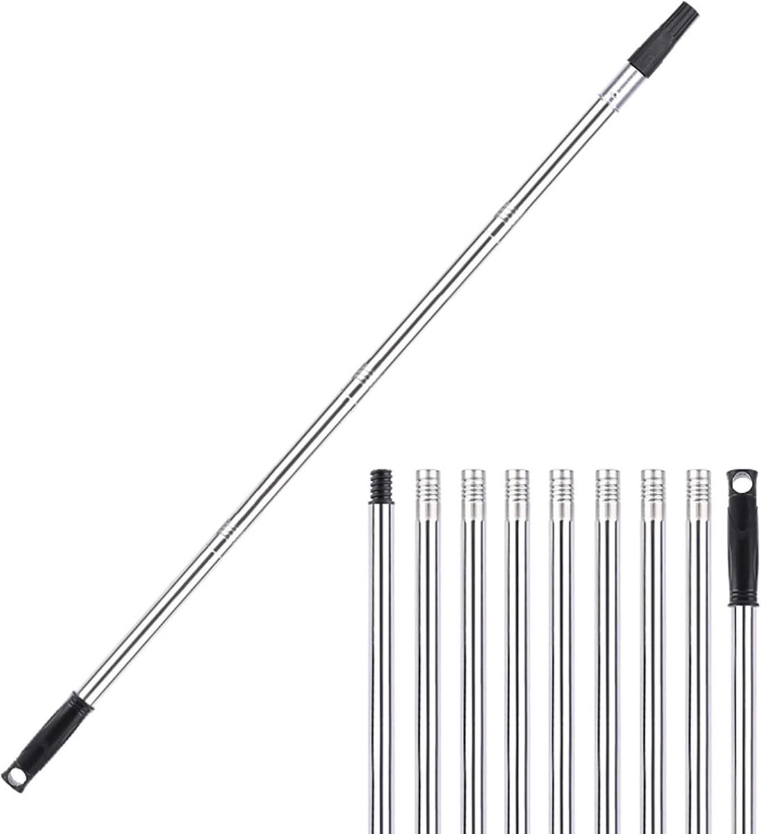 Telescopische stang 3.6 m - telescoopsteel - voor verfroller - ideaal voor hoge muren - ShopVlot