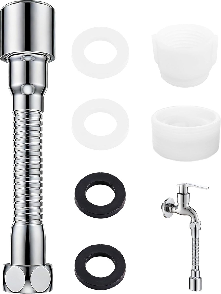 Kraanverlenging 13 cm - Draaibaar opzetstuk - 360 graden draaibaar - Ideaal voor keuken en badkamer - ShopVlot