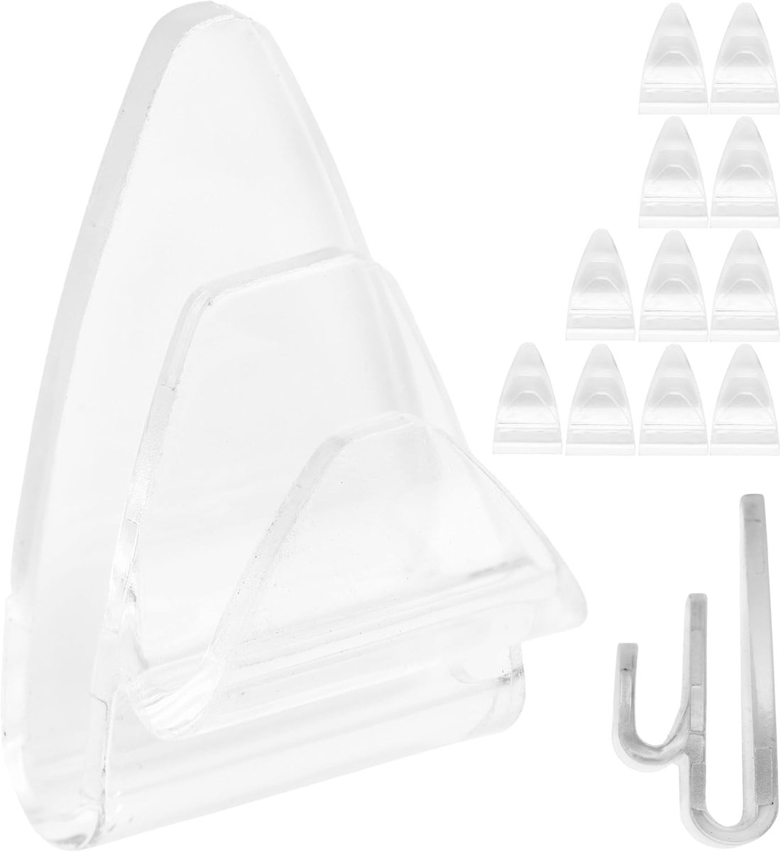Zelfklevende haken 12 stuks - transparant - 500 g houdcapaciteit - ideaal voor decoratie - ShopVlot