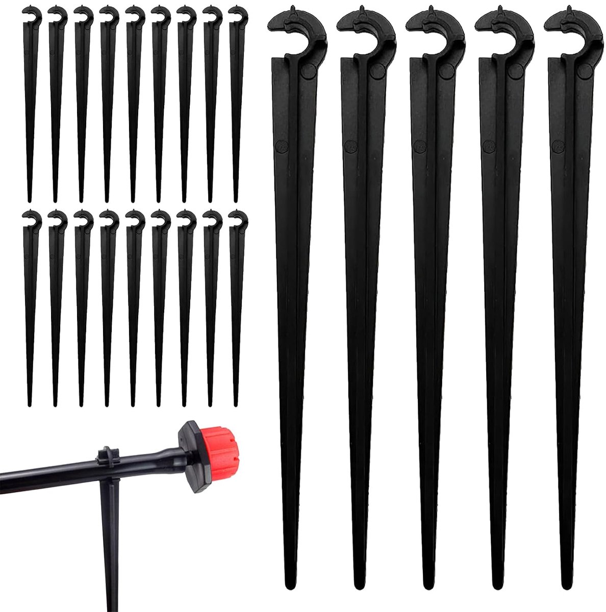 Micro Drip Systeem 100pcs - C-vormige Bevestigingsclips - Voor 4/7 mm Tuinslang - Voor veilige montage in de tuin - ShopVlot