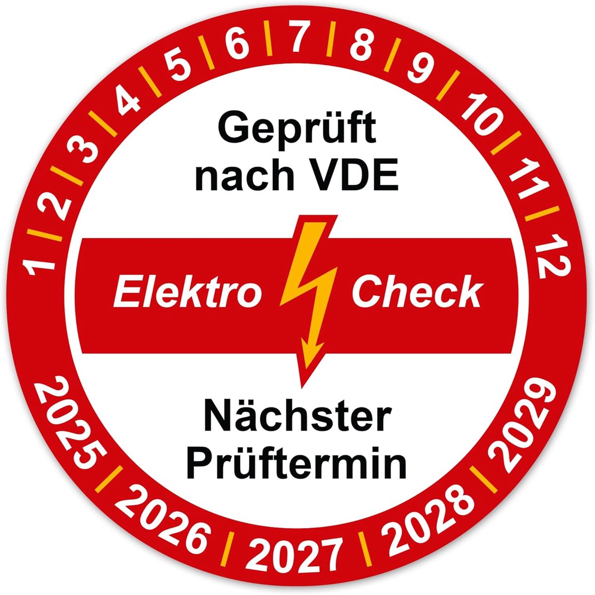 Testlabels 30 mm - waterbestendig - VDE goedkeuring - overzicht testdata 2025-2029 - ShopVlot