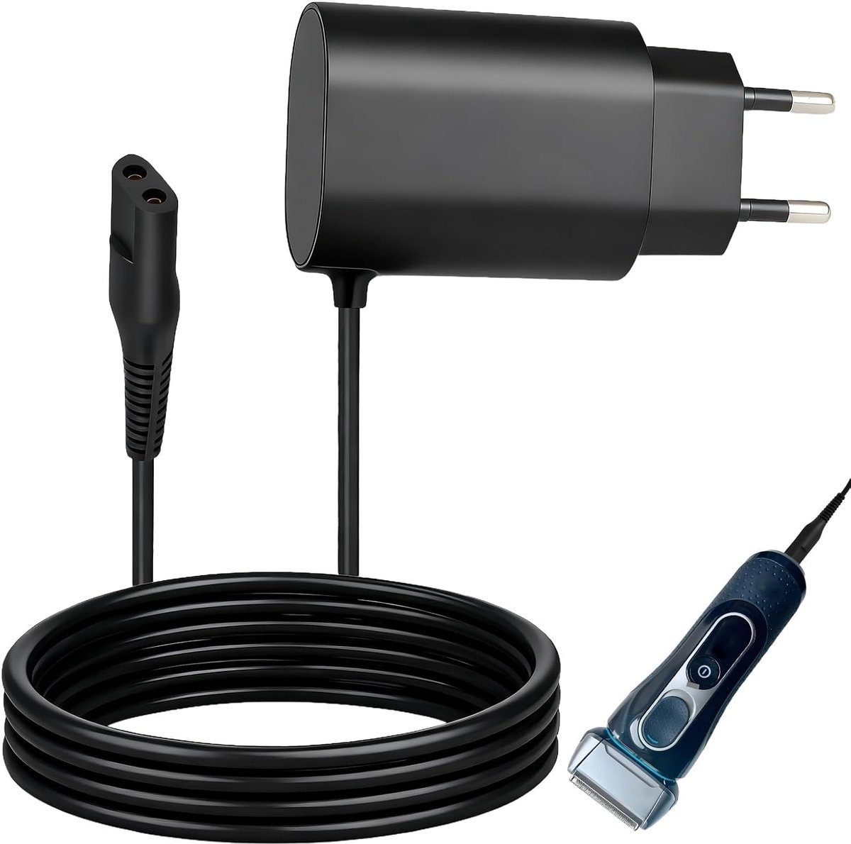 12 V Charger Compatible with Braun Electric Shaver Series 9/7/6/5/4/3/2/1, Replacement Cable, Shaving Cable, Charging - ShopVlot