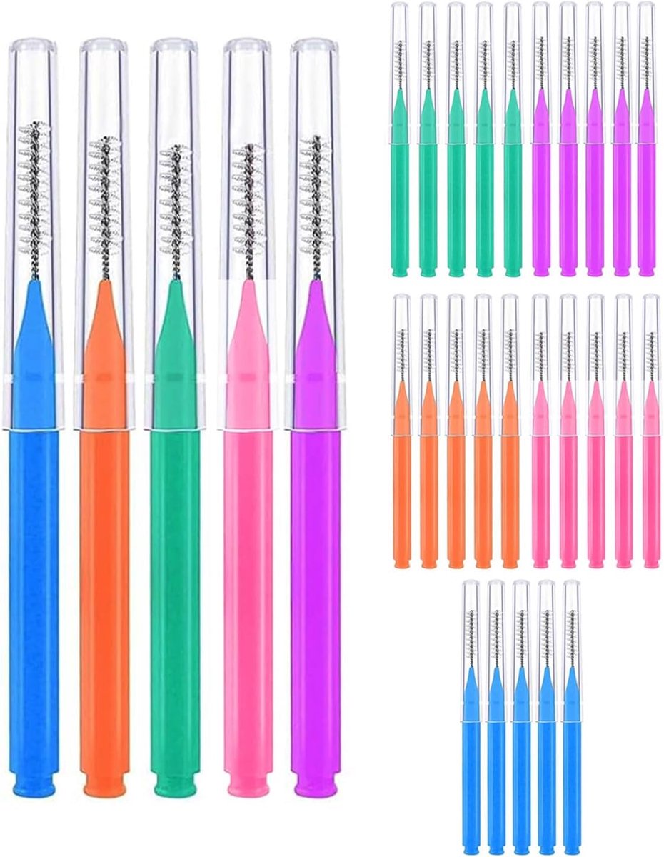30pcs Interdental Brushes, Toothbrush for Cleaning Teeth with Lid for Brackets, Soft Toothbrush for Interdental - ShopVlot