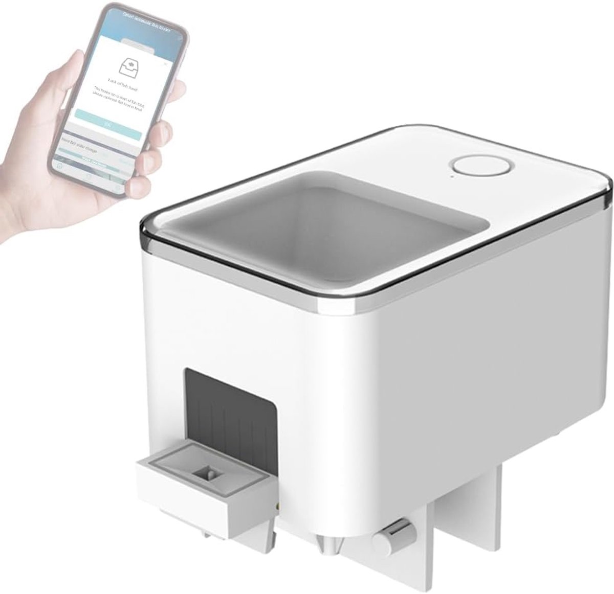 Weytoll Aquarium Automatic Fish Dispenser 100ml Adjustable WiFi App Control Double Block Protection Precise Control - ShopVlot