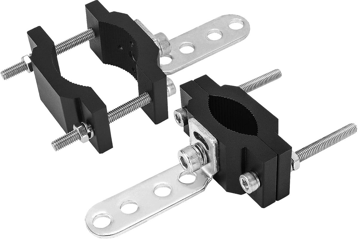 Chelhead Motorcycle Tube Clamps Mounting Brackets Fit 0.7 to 2 inch Roll Cage, Motorcycle Headlight Bracket with - ShopVlot