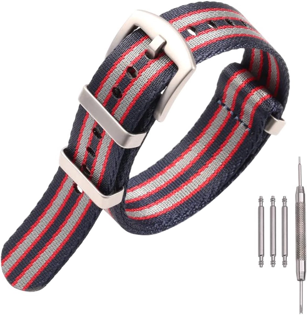 18mm 20mm 22mm 24mm militaire nylon horlogeband vervanging horlogeband voor mannen of vrouwen, 20mm - ShopVlot
