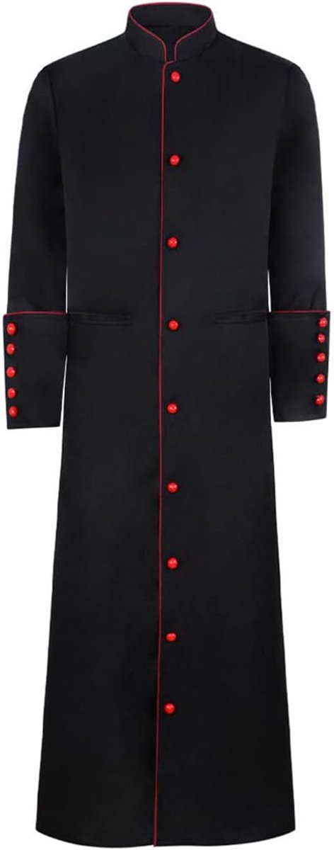 Men's and Women's Medieval Robe Costume Renaissance Black Robe Christian Clothing - ShopVlot