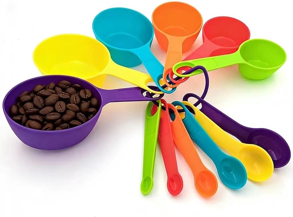 Measuring spoon set, 1/4 TSP to 1 Cup - 12 pcs. stackable - measuring cup measuring cups and measuring spoons 0.1 – - ShopVlot