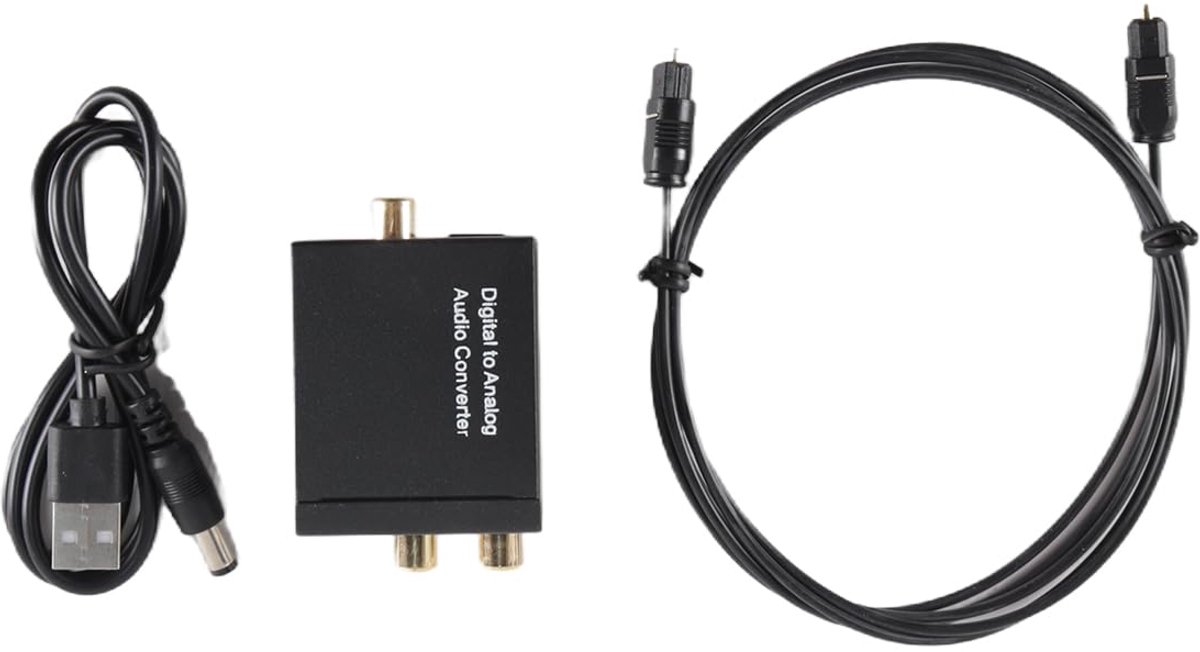 Audio converter R/L R-CA naar digitaal coax/Toslink - 2-kanaals stereo LPCM CH2.0 - eenvoudig aan te sluiten - ShopVlot