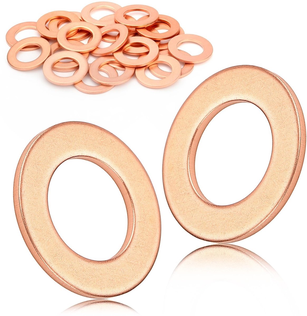 Solidchoice - Set van 20 Koperafdichtringen M10 x 14 mm voor Olielekkage