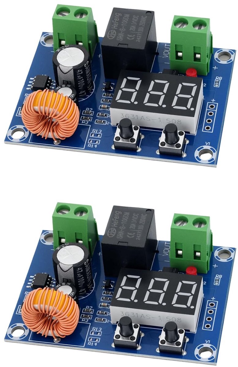Batterijbewakingsmodule 12V-80V - Automatische uitschakeling bij lage spanning - Instelbare uitschakelspanning - ShopVlot