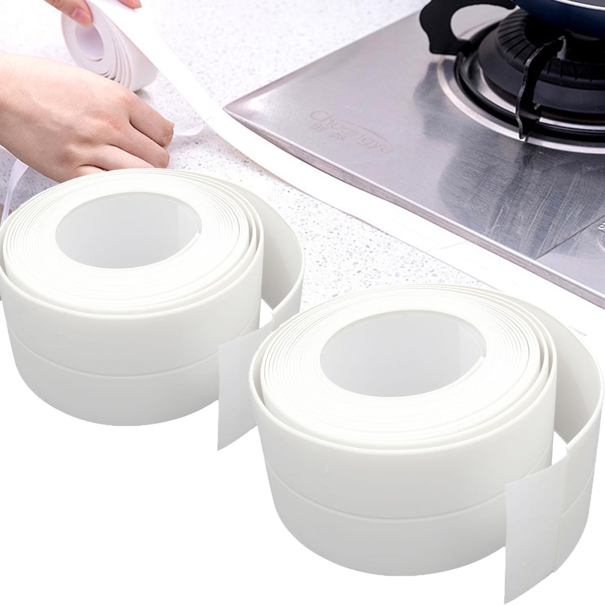 Solidchoice - 2-delige Zelfklevende Soft Socker PVC Strip voor Vochtpreventie