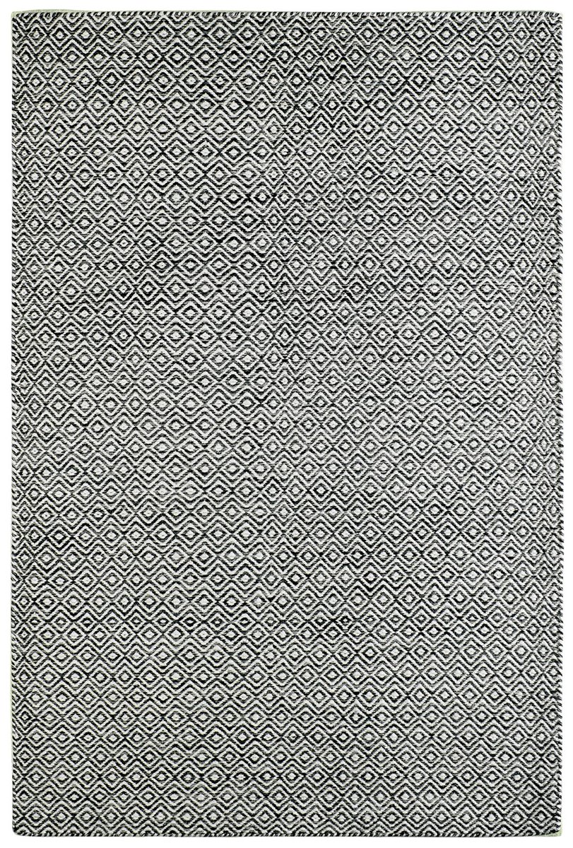 Padiro laagpolig vloerkleed 80 x 150 cm - grafiet - modern effen design - geschikt voor vloerverwarming - van wol
