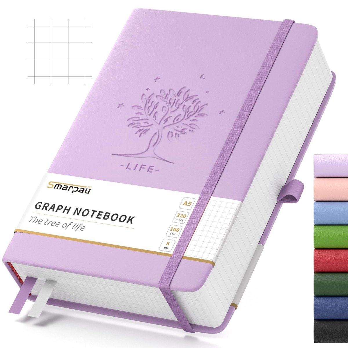 Solidchoice - A5 Notitieboek met Hardcover en 320 Pagina's