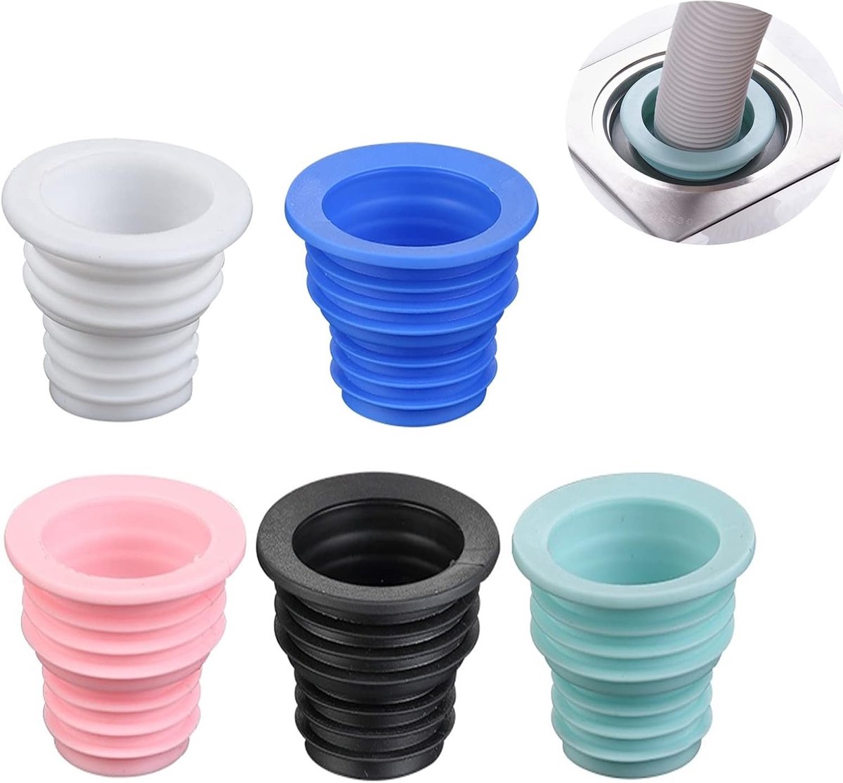 Afvoerplug Sealing Ring - Siliconen Afvoerslang Ring - Deodorant en Duurzaam - Voor Keuken en Badkamer - ShopVlot