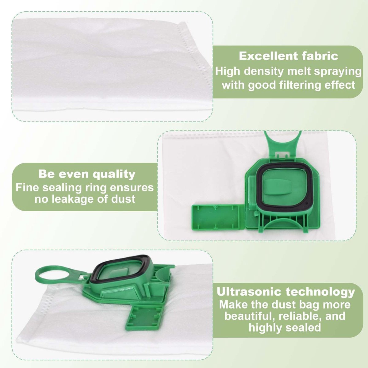 Solidchoice - Stofzuigerzakken voor Vorwerk Kobold VK 140/150, Set van 6