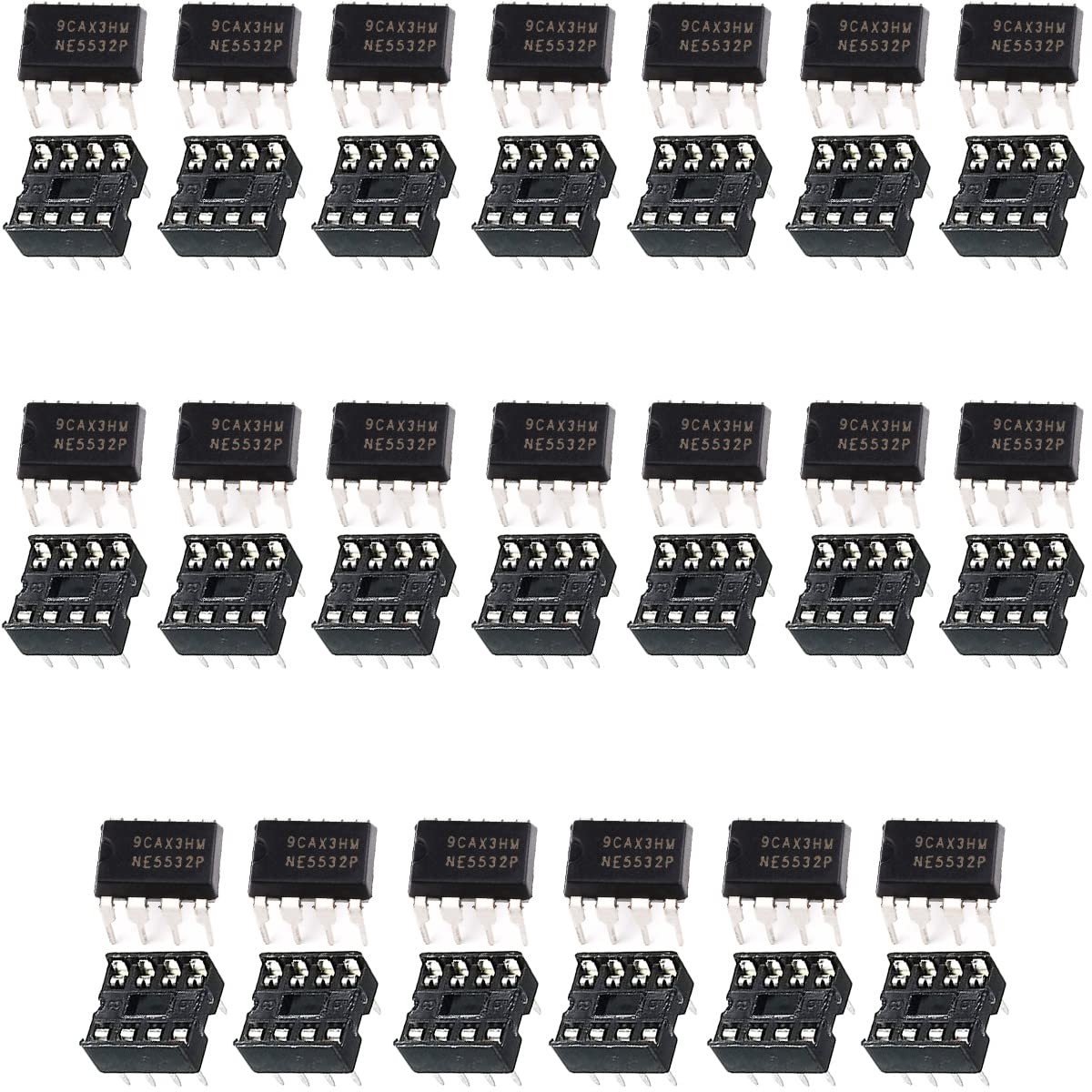 Solidchoice - Set van 20 NE5532 Dual Low Noise Operationele Versterkers met Socket
