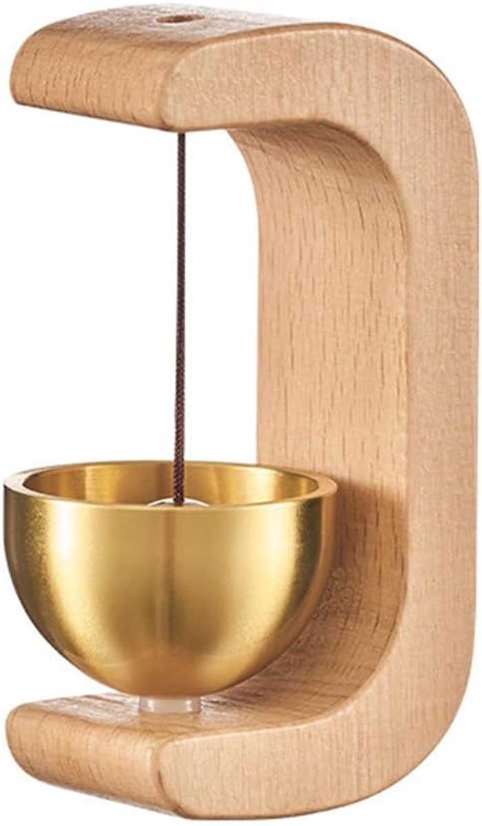 Deurbel - Houten Dopamine Magnetische Deurbel - Brass Bel - Zachte Geluidservaring voor Ontvangst - ShopVlot