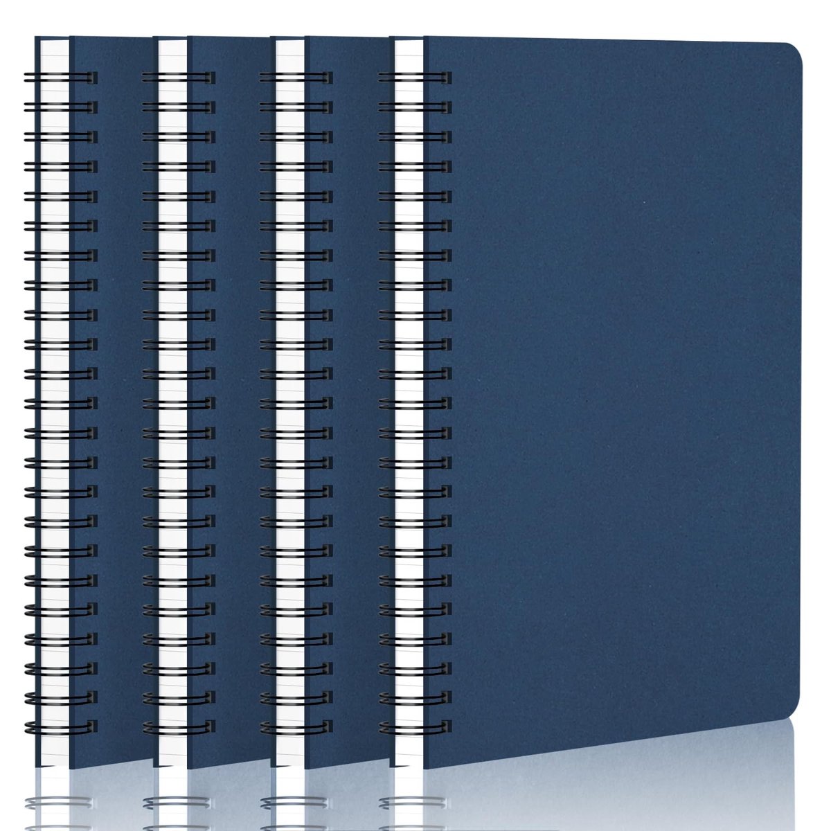 Solidchoice - Set van 4 A5 Spiraal Notitieboeken met Gevoelt Kaft