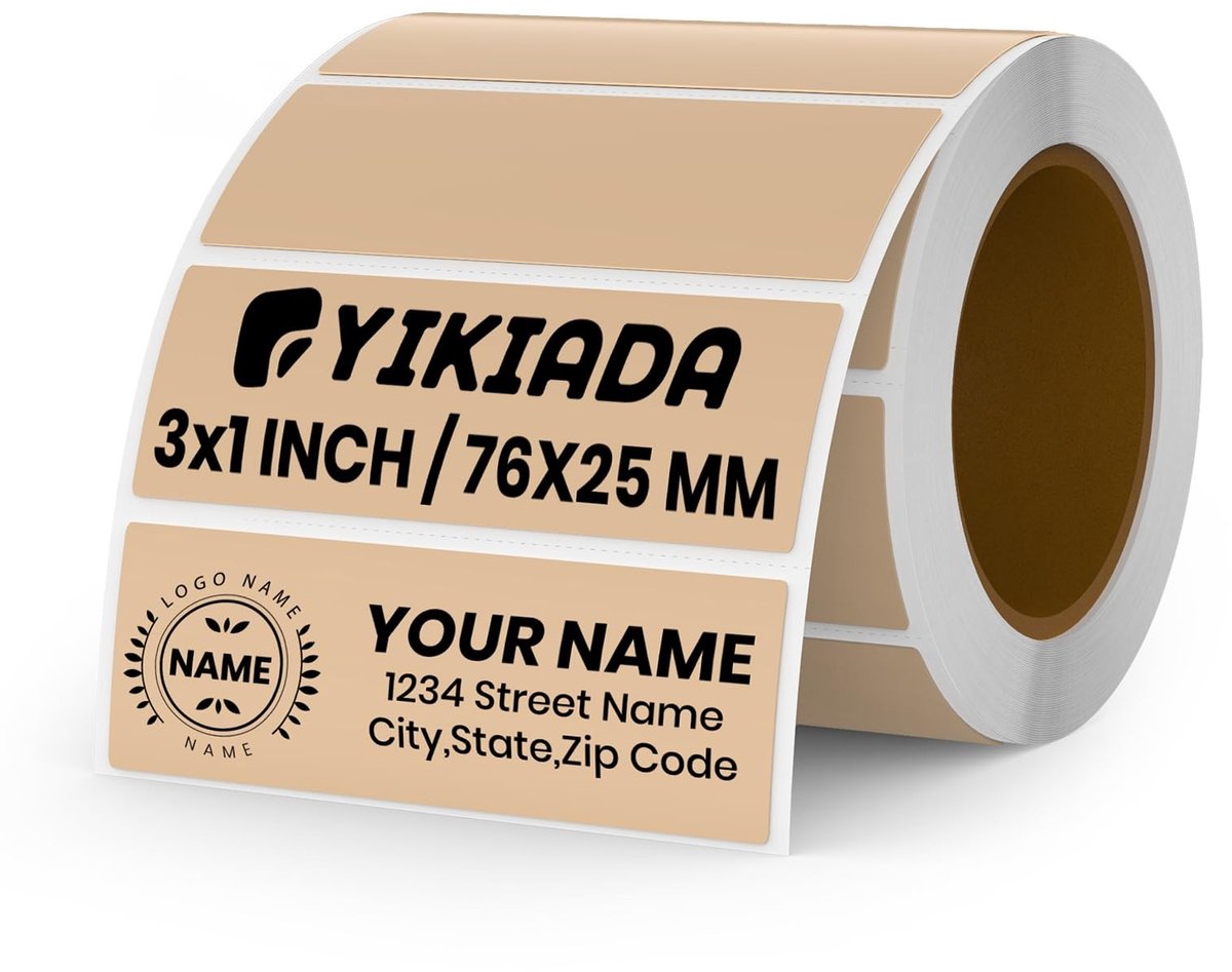 Solidchoice - Thermische Labels Bruin 76 x 25 mm