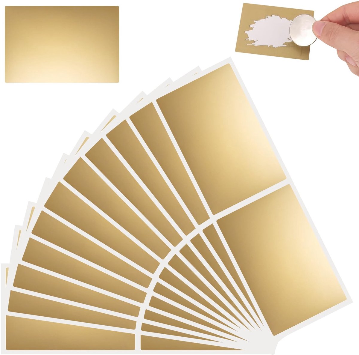 Solidchoice - Set van 100 Gouden Krabstickers voor Verrassingen en Uitnodigingen