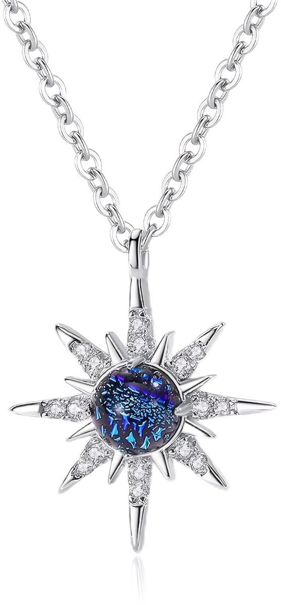 Solidchoice - Ster en Maan Ketting voor Dames
