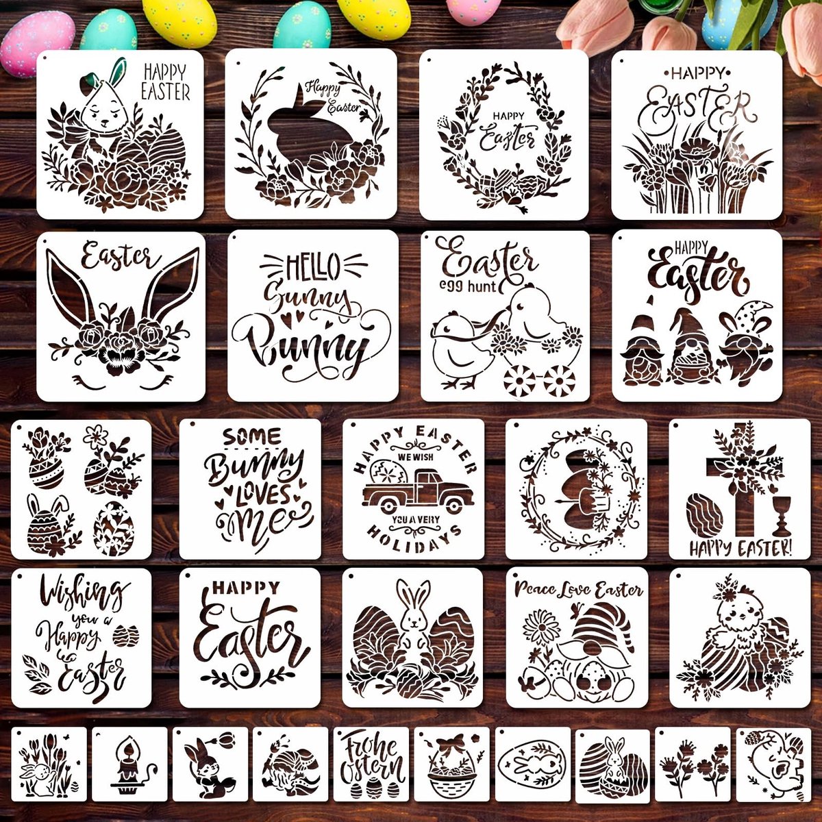 Solidchoice - 28-delige Paas Sjabloon Set voor Creatief Gebruik