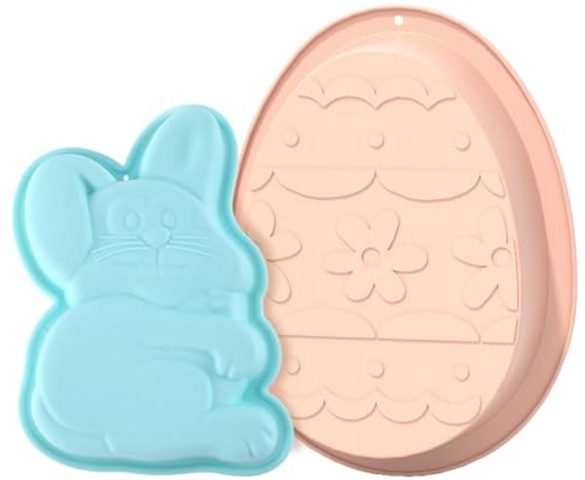 Solidchoice - Silicone Bakvormen voor Pasen, 2 Stuks