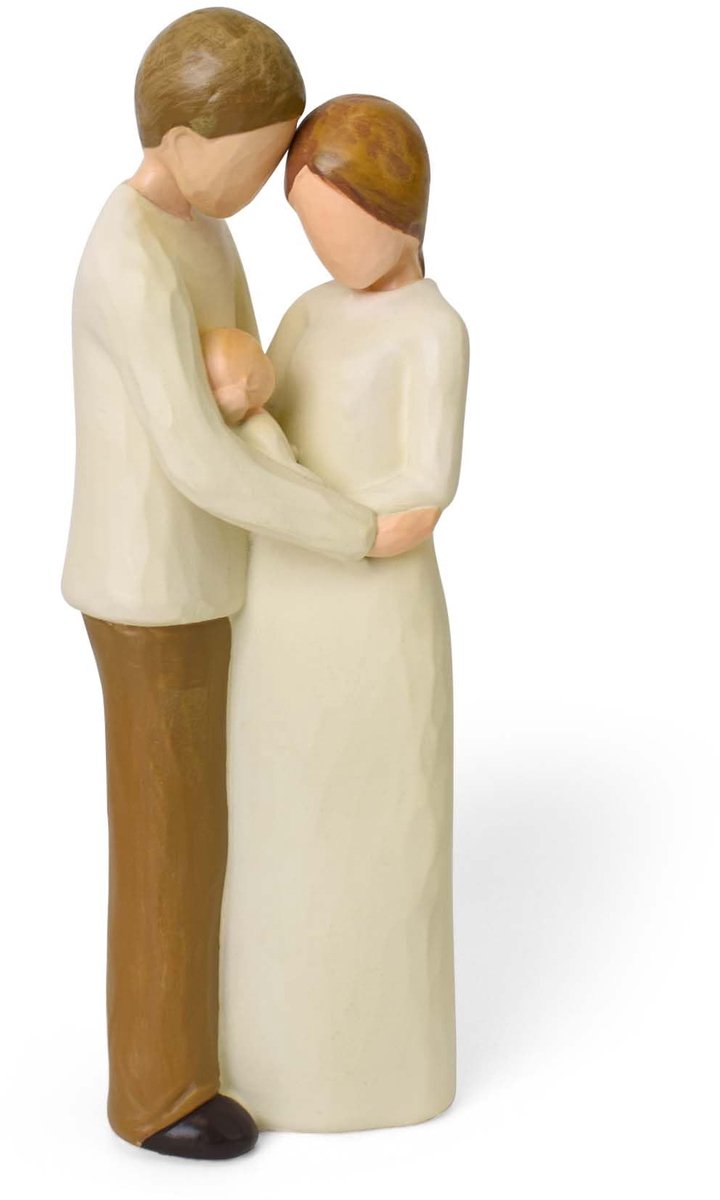 Solidchoice - Cadeau voor Nieuwe Ouders met Handgeschilderde Familiefiguren