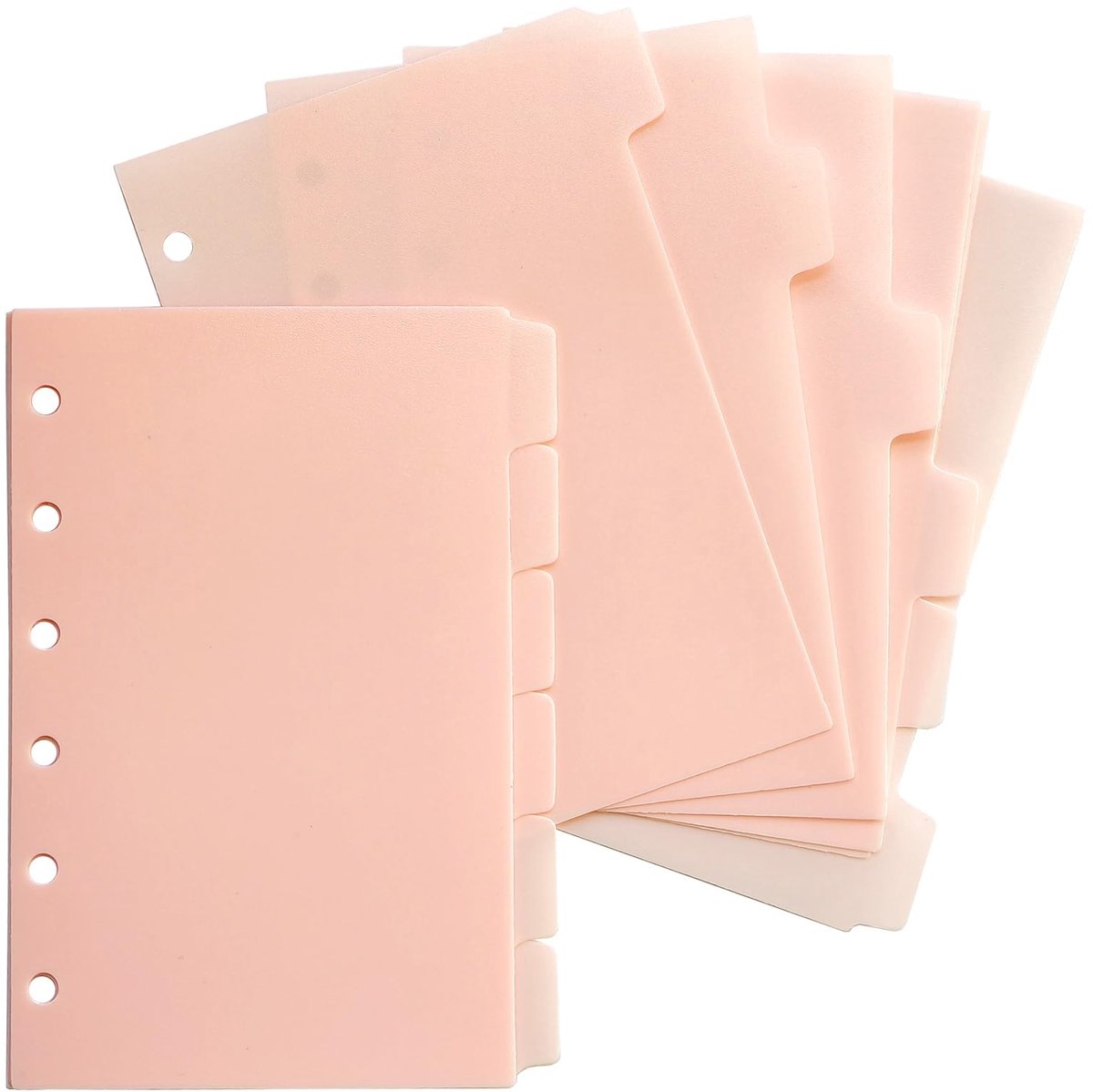 Solidchoice - A7 Plastic Ringbinder Divider met 6 Tabs - 12 Stuks