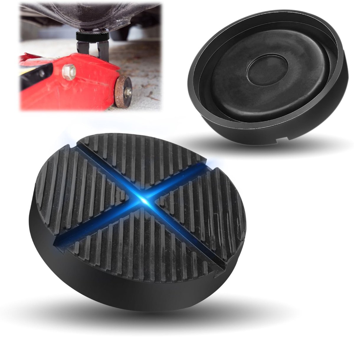 Solidchoice - Universele Rubber Pads voor Auto Krik, Set van 2