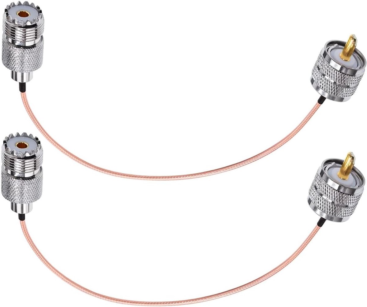 UHF stekker naar bus kabel 0,2 m - RG316 Teflon - hoge temperatuurbestendig - ideaal voor radio antenne - ShopVlot