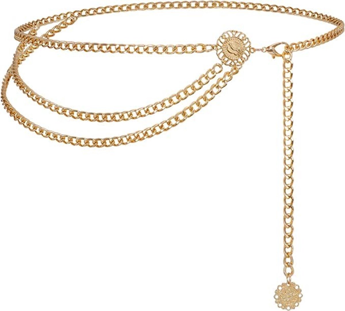 Solidchoice - Verstelbare Tailleketting van Zilver 90 cm