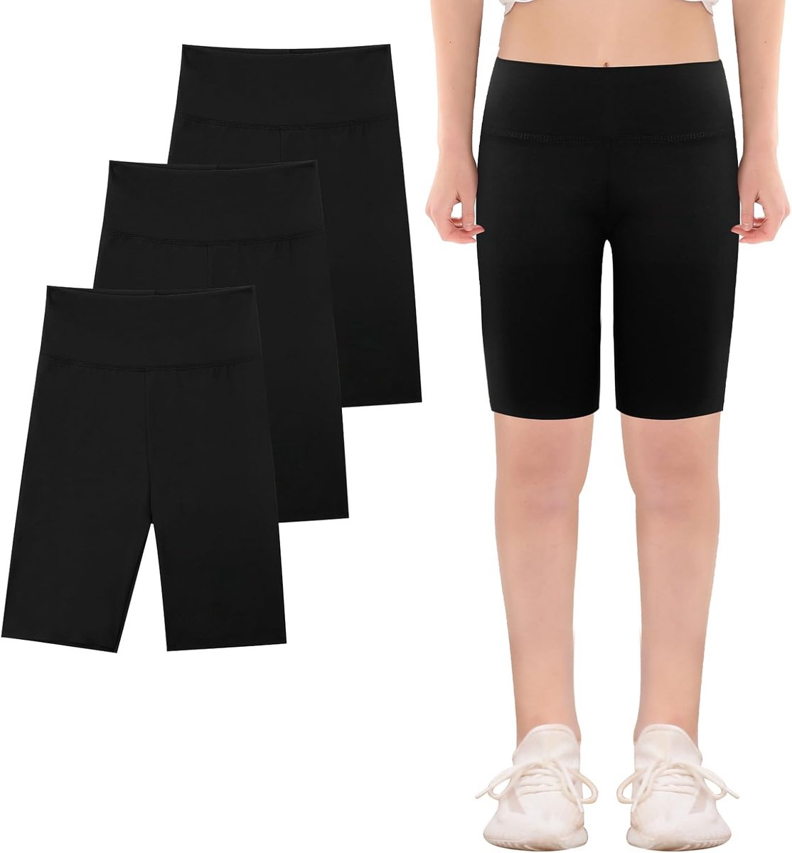 Fietsshorts meisjes 5-13 jaar - knielengte - diverse kleuren - ideaal voor gym en dans - ShopVlot
