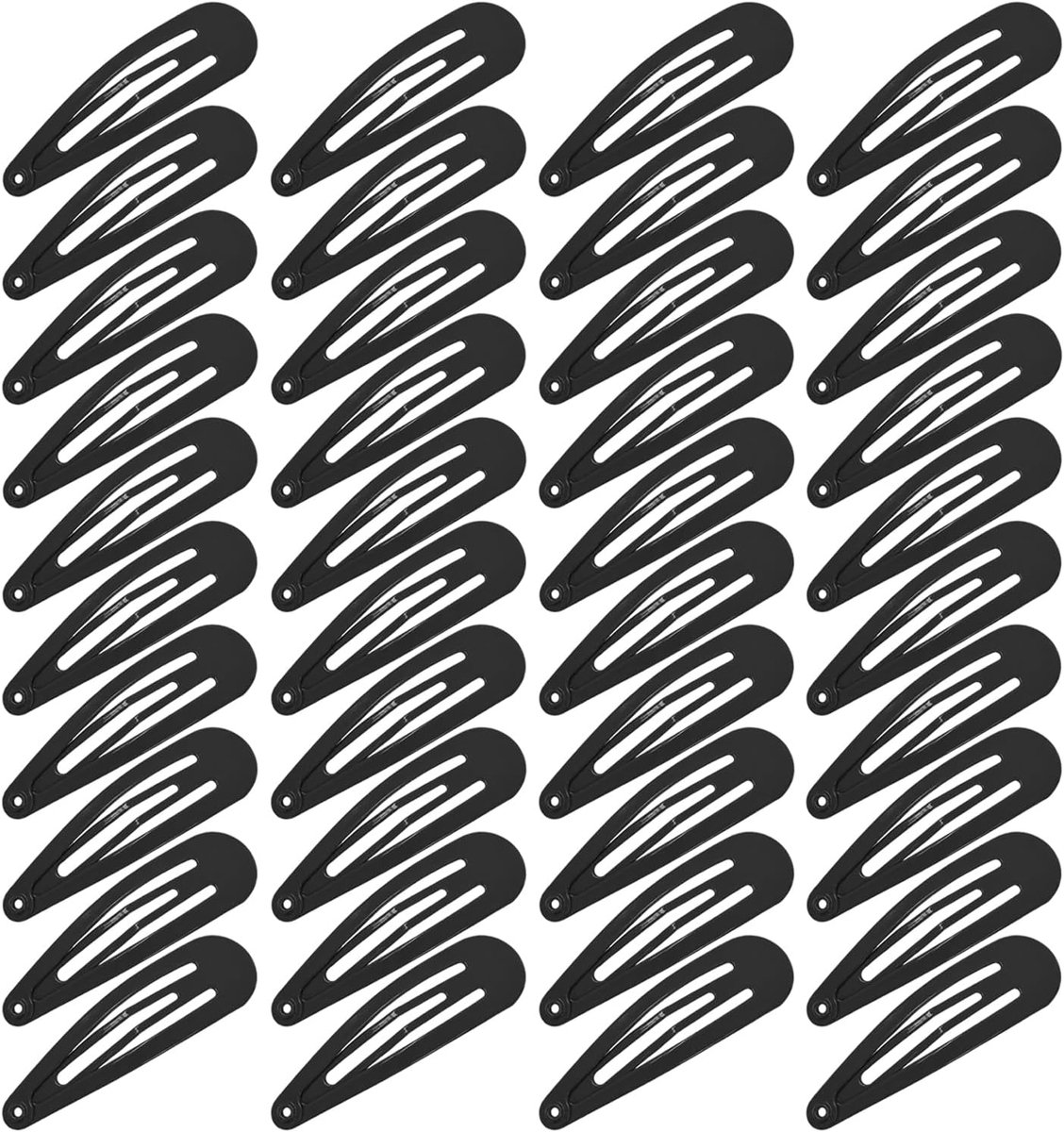 Haarclips 5 cm - Metalen haarspeldjes - Zwart - Houdt haar stevig vast - ShopVlot
