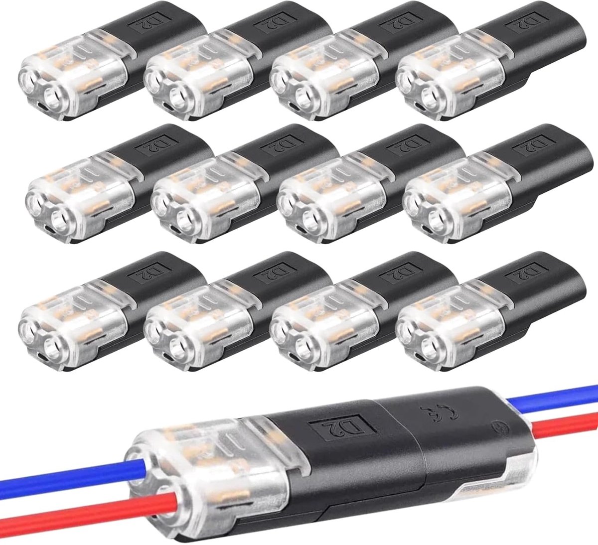 Kabelconnectoren 2-pins - Waterdicht - Herbruikbaar - Snelle en veilige verbinding - ShopVlot