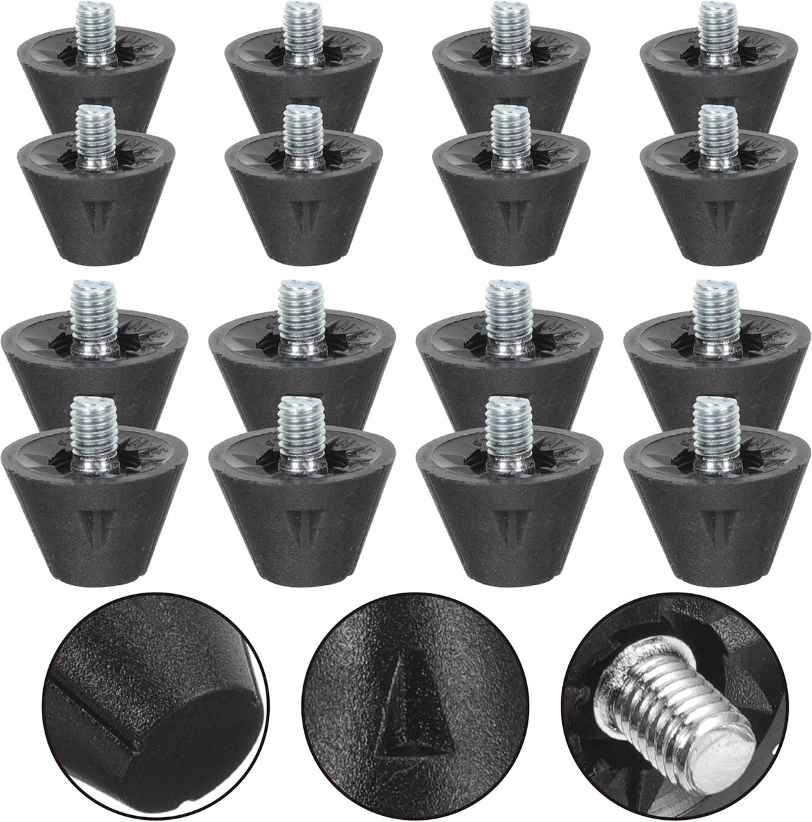 Voetbalschoenen vervangende noppen - 16 stuks - Robuust met nylon coating - Voor optimale grip tijdens het spelen - ShopVlot