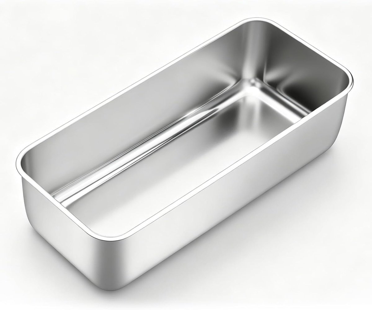 Broodbakvorm 33 x 15 x 6 cm - roestvrij staal - ovenbestendig - perfect voor brood en cake - ShopVlot