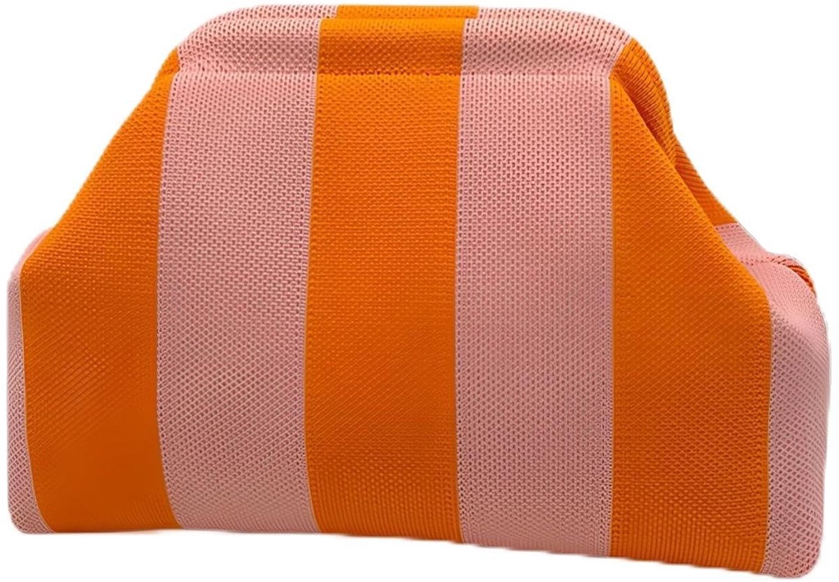 Solidchoice - Vrouwen Strand Clutch Handtas met Gestreept Kleurblok