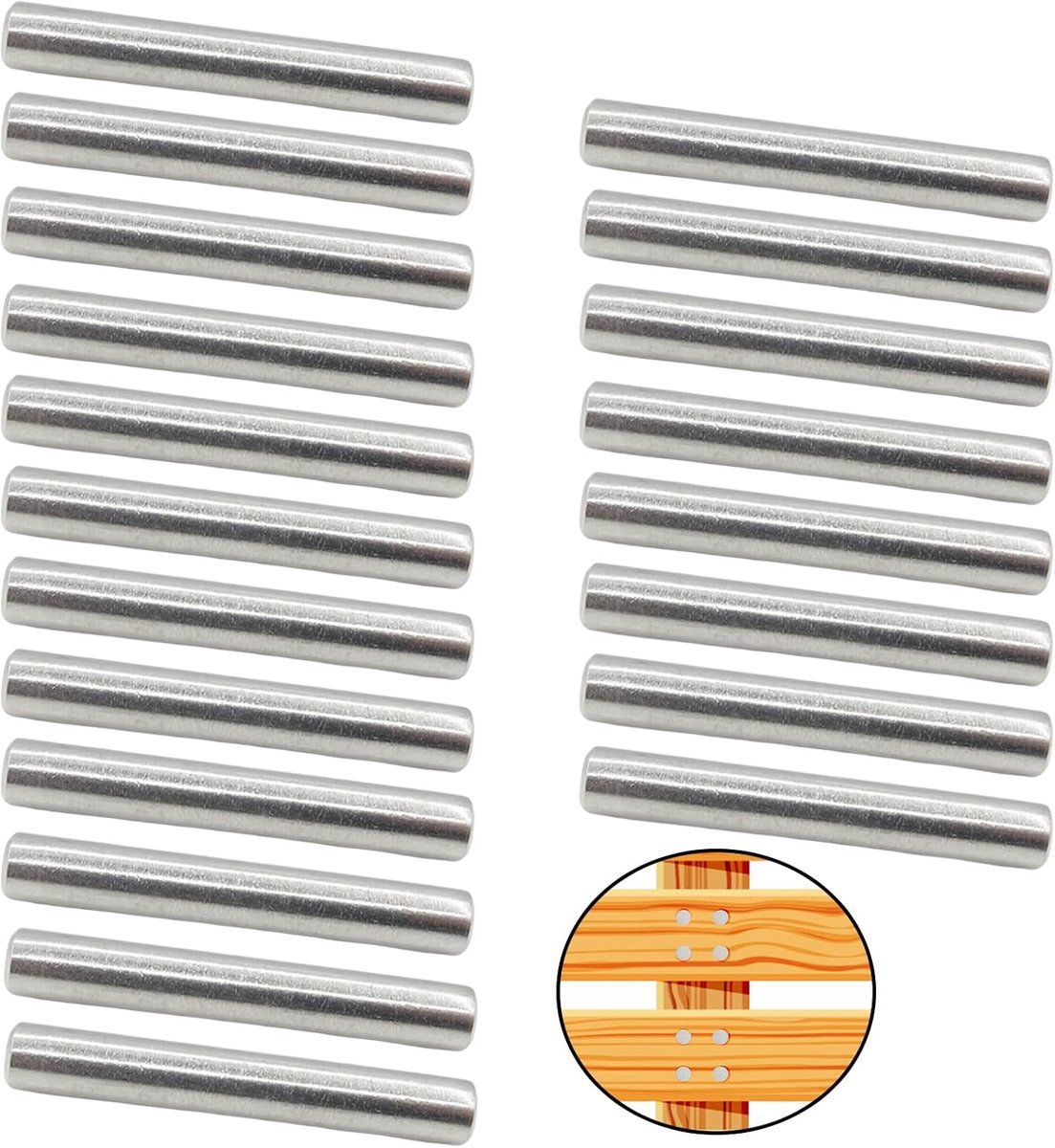 Steunpinnen 20 Stuks - RVS 304 - Cylindrische Vorm - Voor Deur en Boekenkast - ShopVlot