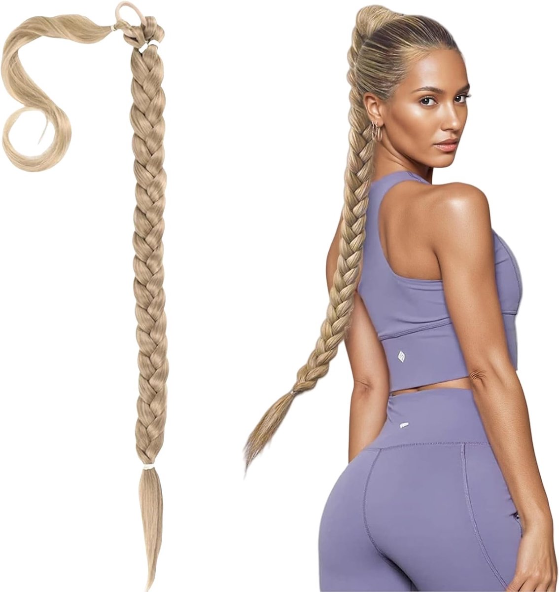 Ponytail extension 76 cm - synthetisch haar - natuurlijk zacht - dagelijks gebruik - ShopVlot